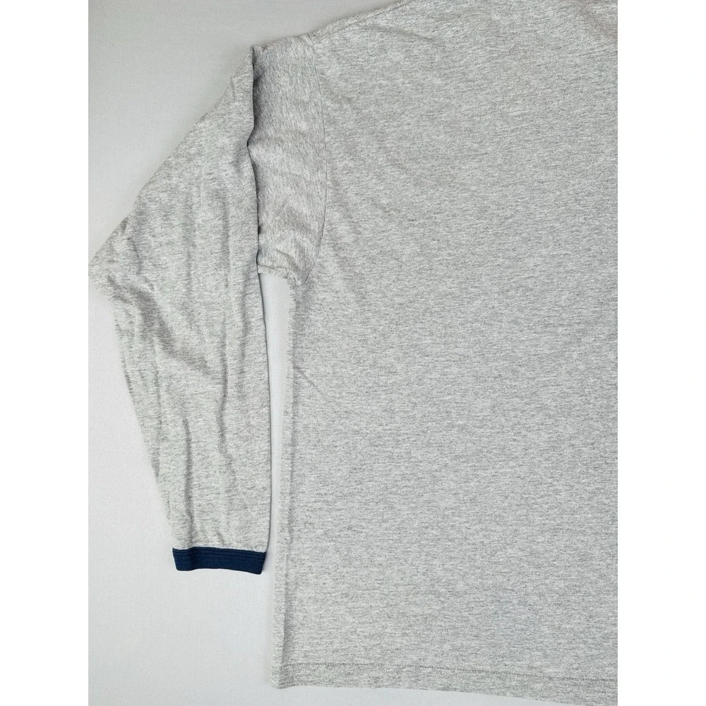Vintage 90s Nike Embroidered Script Logo Long Sleeve Ringer T Shirt USA Made L
